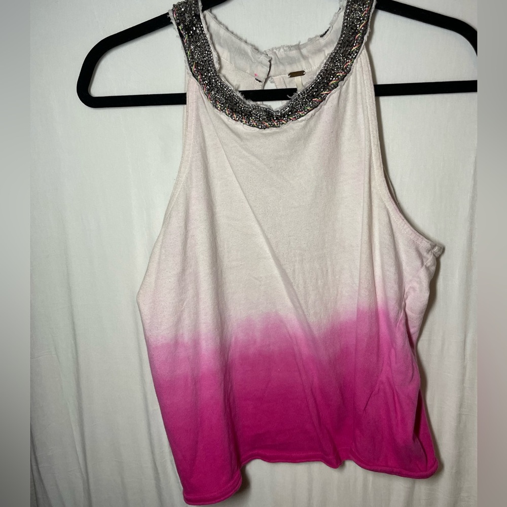 Free People ombré Jeweled Neckline
